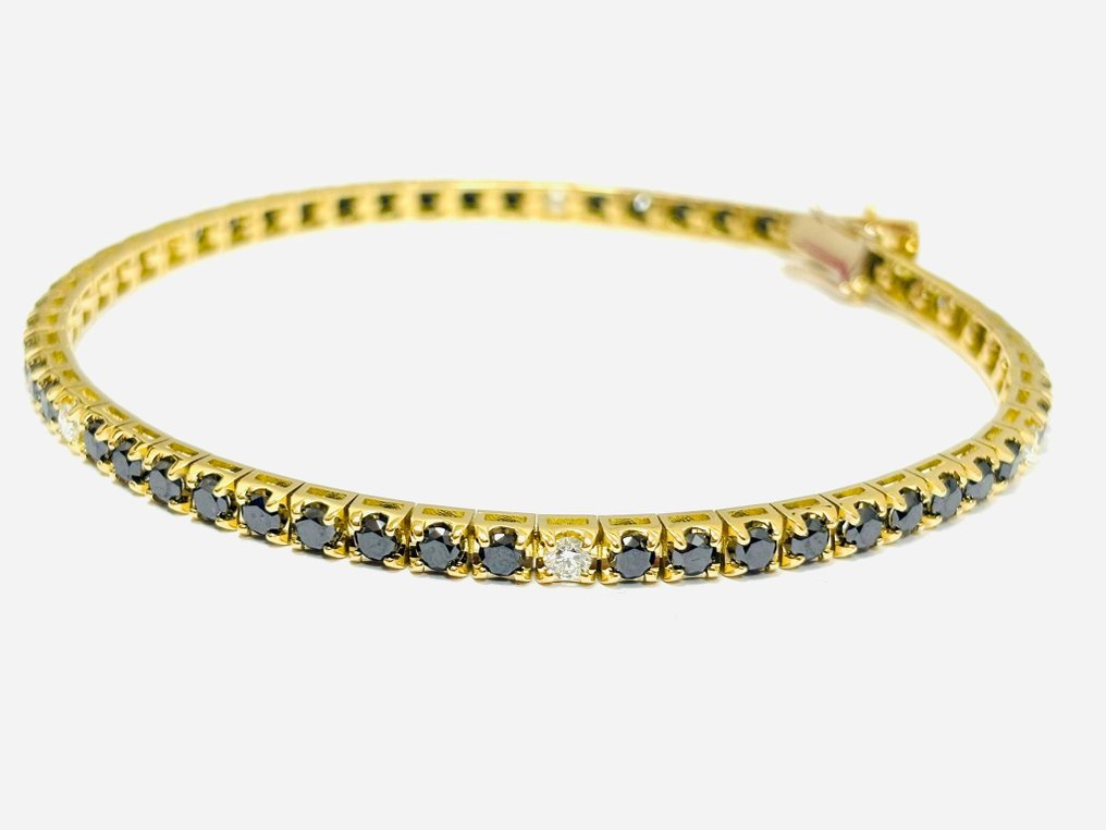 網球手鍊 - 18 克拉 黃金 - 6.53ct. tw. 鉆石 (天然) - 鉆石 - 意大利制造 #4.3