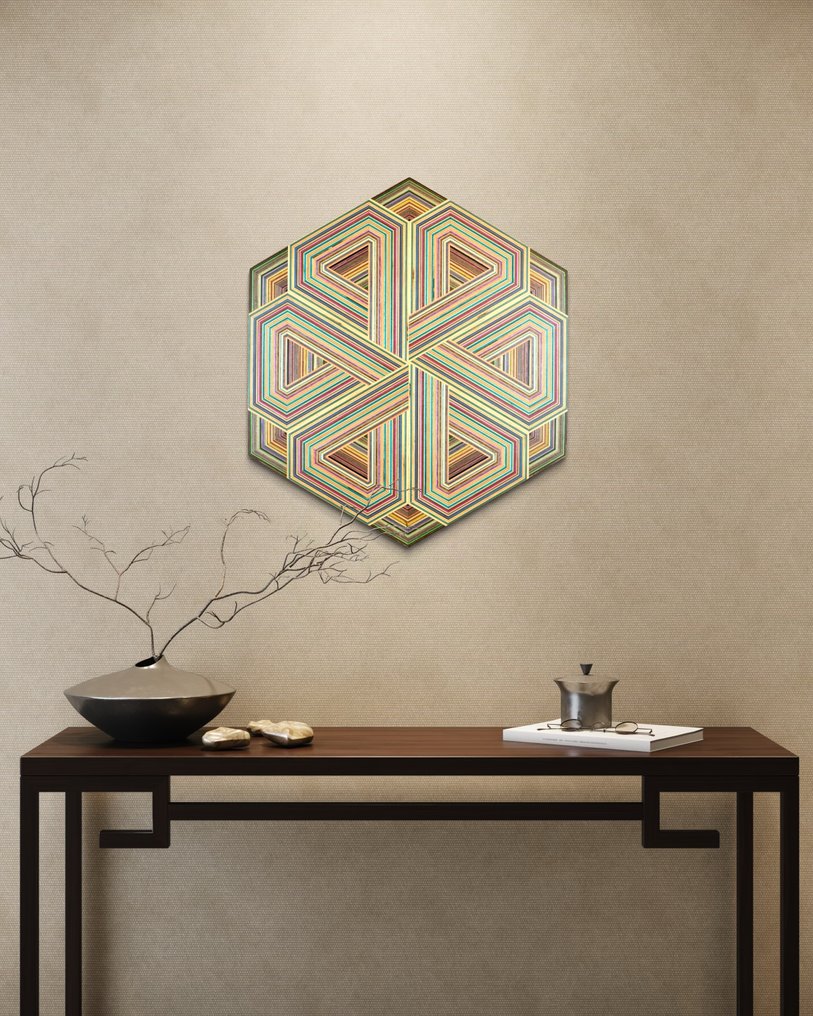 Danilo Nedić - Focused Skateboard Woodworks - "Interpretzel" ~ 2025 - ArtDecko Wall Art - recycled skateboards #4.3