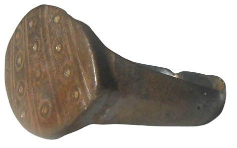 中世纪,十字军时代 黄铜色, 刻有太阳符号的戒指,表圈-19毫米-11°/13°世纪,漂亮的包浆 戒指 (没有保留价) #1.0