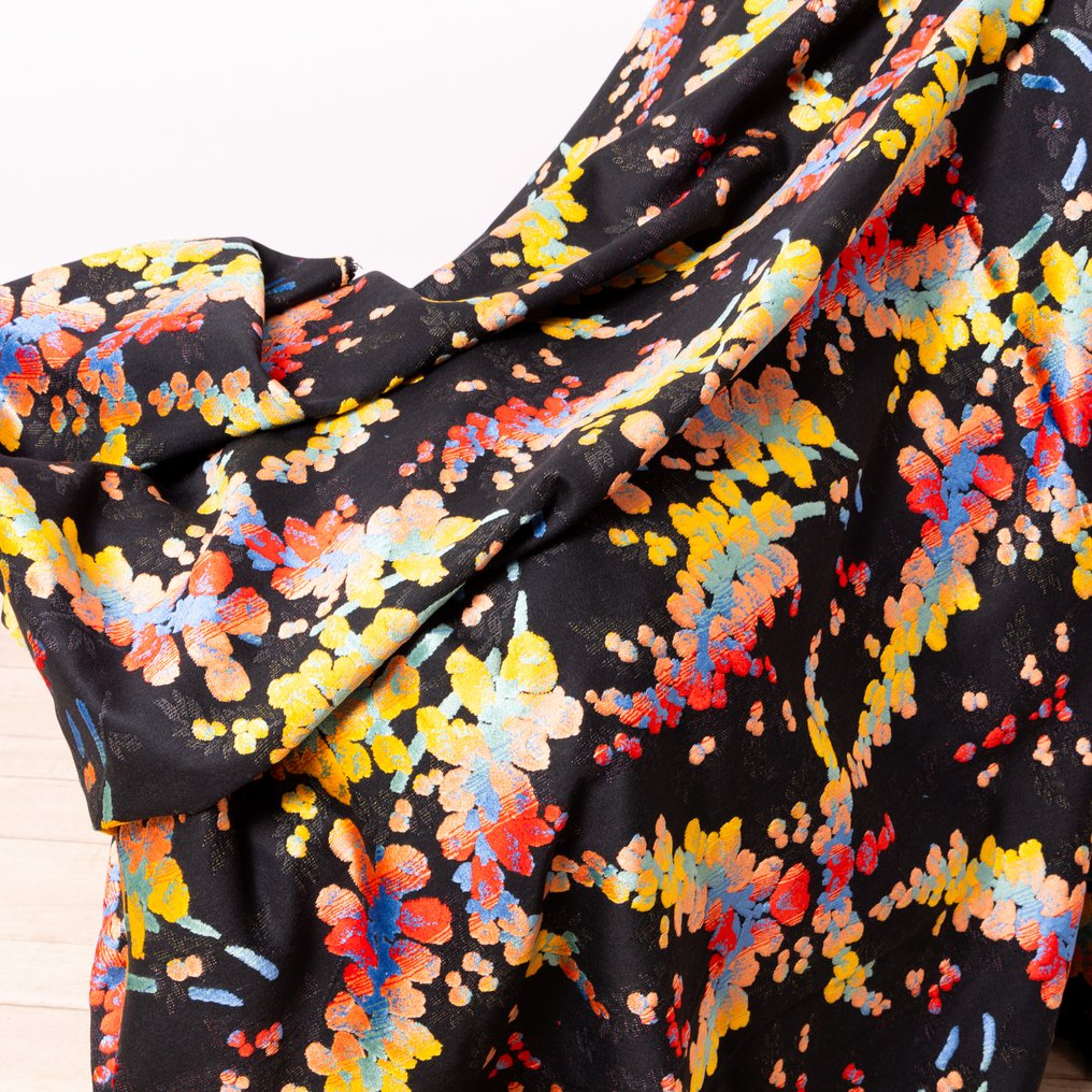 Γερμανικό χειροποίητο βελούδο – Ανθώδες αλλιώτικο - Ύφασμα ταπετσαρίας  - 275 cm - 140 cm #3.2