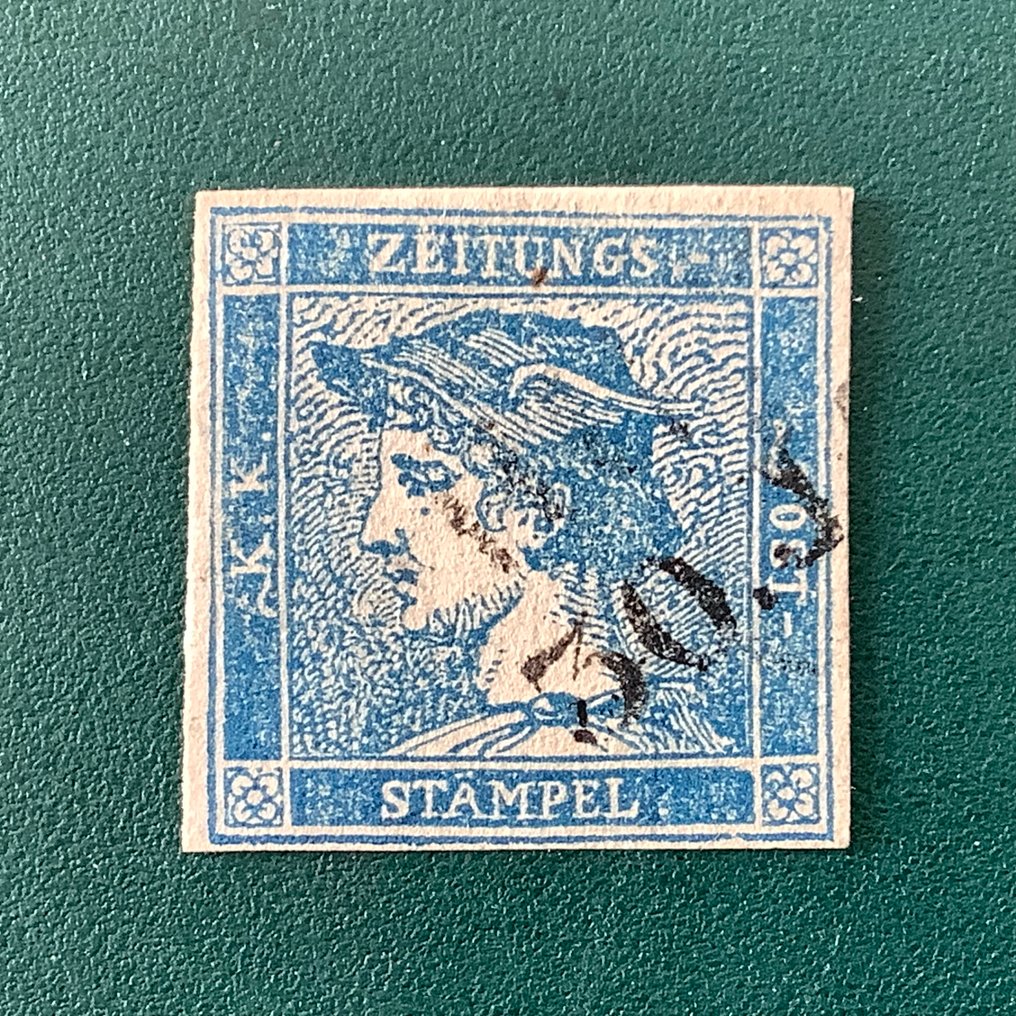Autriche 1851 - Blauwe Mercur type IIa - Michel 6 IIa #1.0