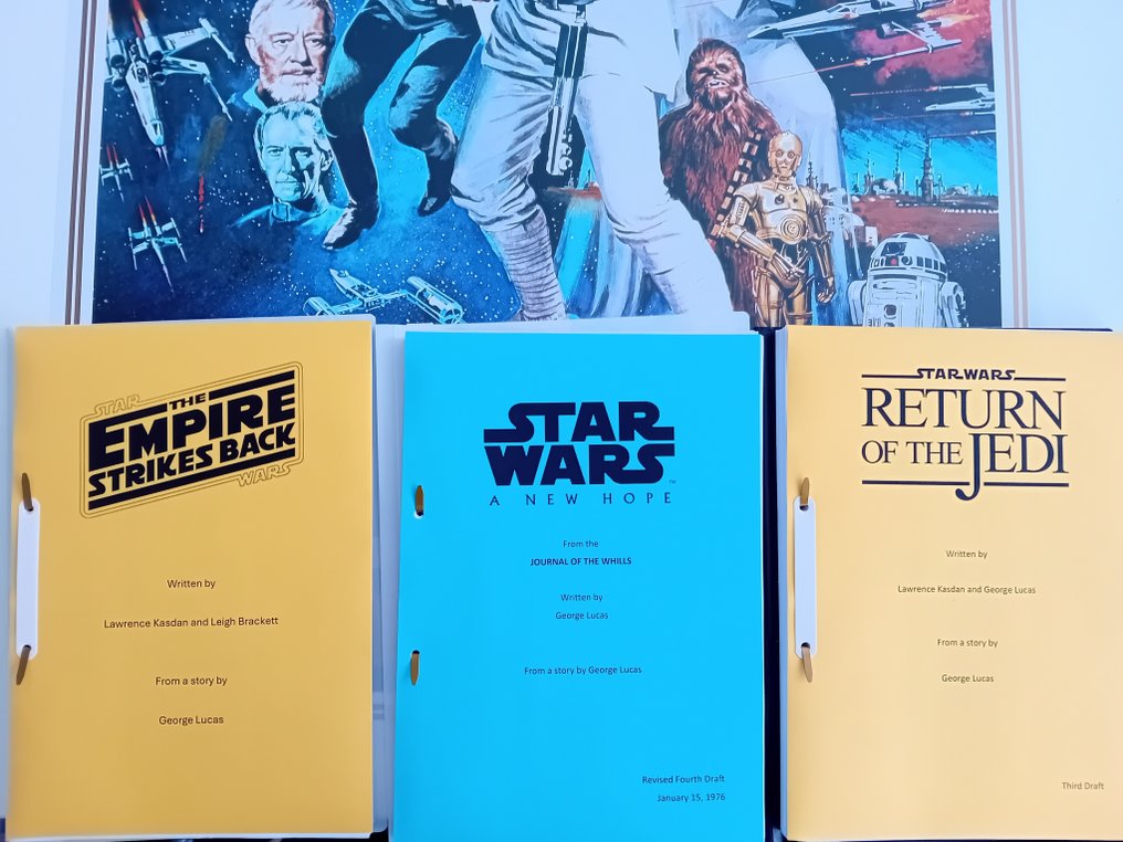 Scénario - George Lucas - 40th Special Edition Movieposter ( 91.5 x 61 cm) + Film Movie scripts from The Best parts of the - 1977 #1.0