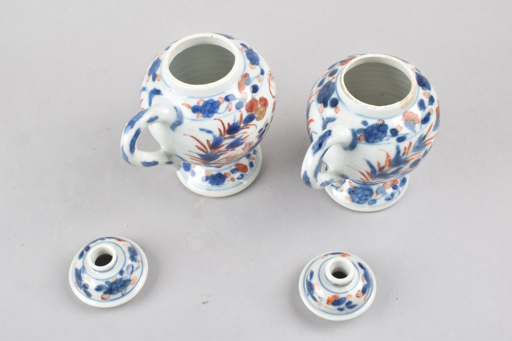 鍋 - 一对中国伊玛瑞芥末罐 - 瓷器 #3.2