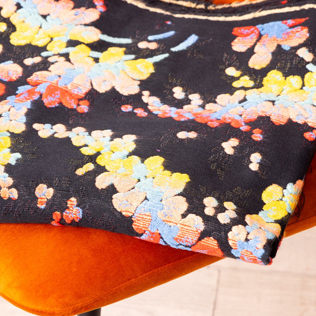 Γερμανικό χειροποίητο βελούδο – Ανθώδες αλλιώτικο - Ύφασμα ταπετσαρίας  - 275 cm - 140 cm #2.1