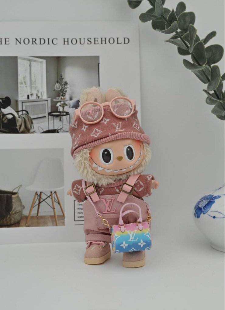 Pop Mart - Plush toy Conjunto look ropa para Labubu tonos rosas #1.0