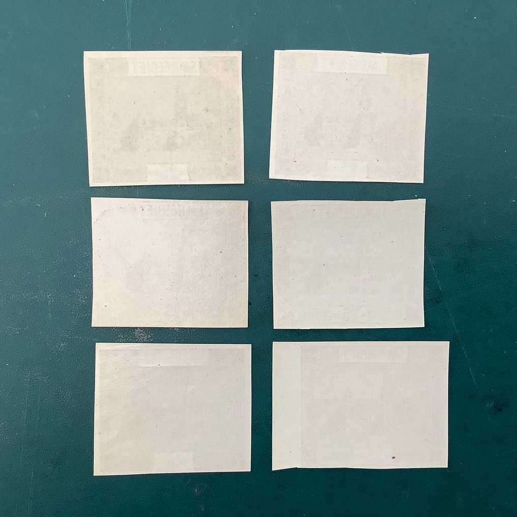 萨尔盆地领土 1922 - 25美分 Sint-Johann：6种不同的无齿试验 - Michel 89P #4.3