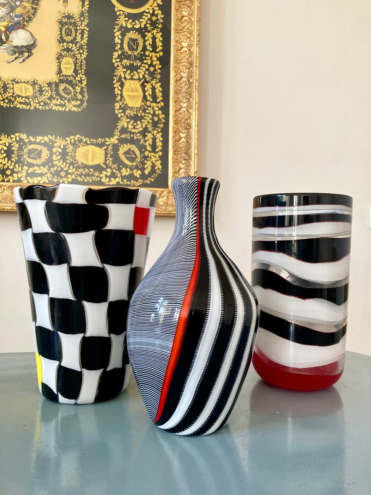 Versace - Gianni Versace - Vase (3)  - Glass - Versace Venini set #1.0