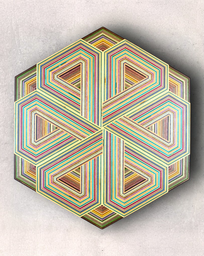 Danilo Nedić - Focused Skateboard Woodworks - "Interpretzel" ~ 2025 - ArtDecko Wall Art - recycled skateboards #1.0