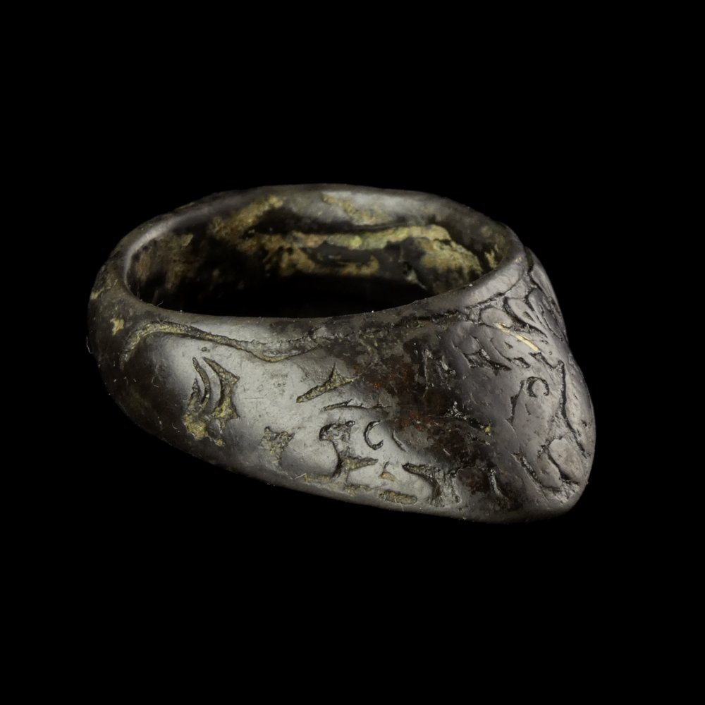 Μεσαιωνική, εποχή σταυροφόρων Μπρούντζος δαχτυλίδι του τοξότη για τον αντίχειρα #1.0