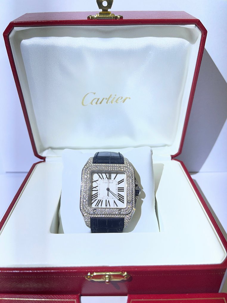 Cartier - Santos 100 - 2656 Custom Diamonds - 中性 - 2000-2010 #1.0