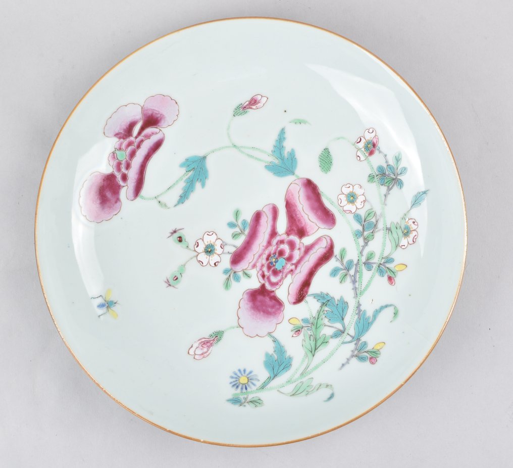 盤子 - A VERY FINE AND EARLY CHINESE FAMILLE ROSE DISH. CHENGHUA MARK - 瓷器 #1.0