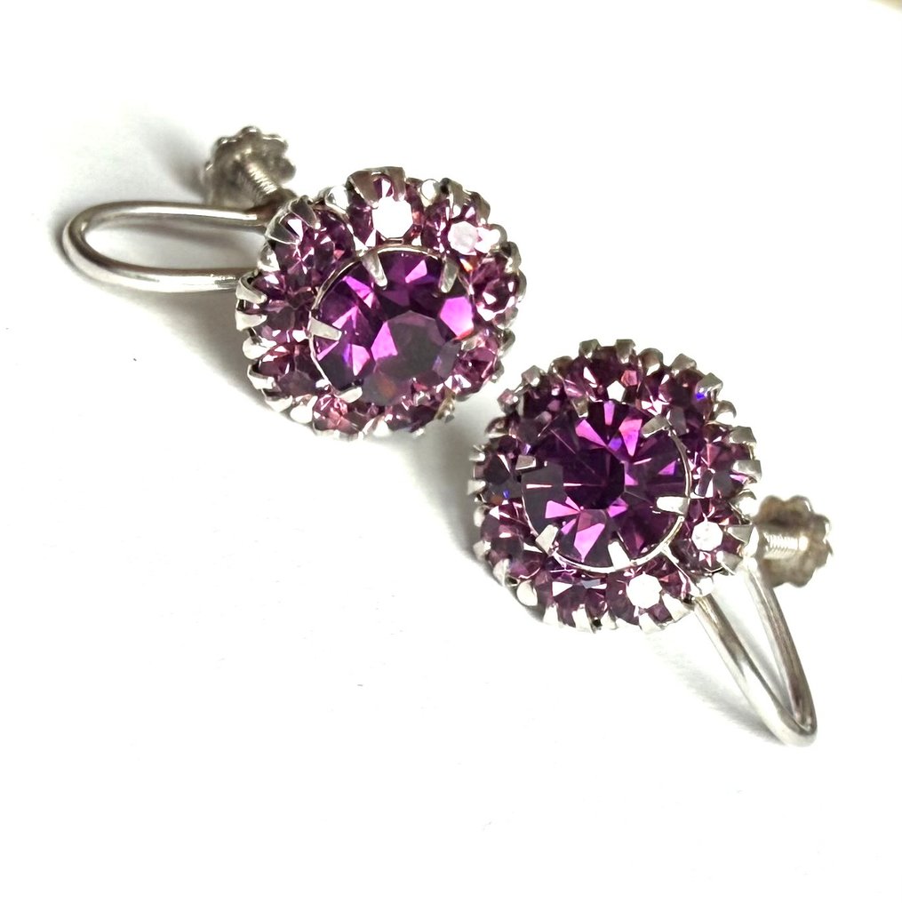 Senza prezzo di riserva - Orecchini Argento - 925 Amethyst PAT 488401 #3.2