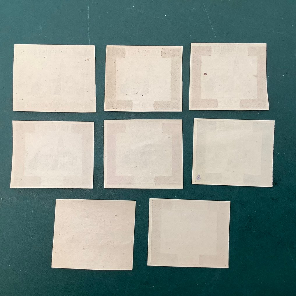 Έδαφος της λεκάνης Σάαρ 1922 - 20 σεντ Sint-Johann: 8 διαφορετικές ανυψωμένες δοκιμές - Michel 88P #4.3