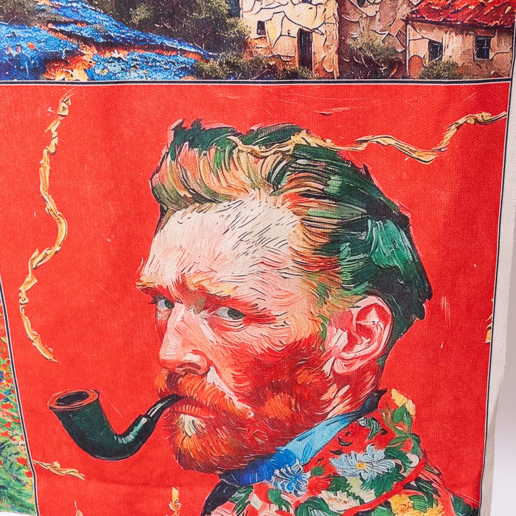 Kunststoff – Hyldest til Van Gogh - 9 ikoniske verk - Polstringsstoff (9)  - 143 cm - 143 cm #1.0