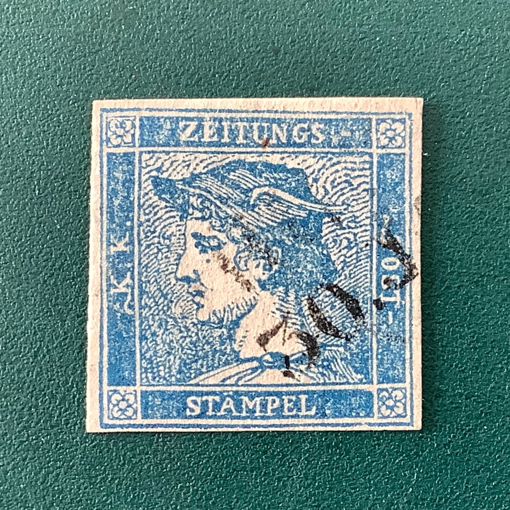 Autriche 1851 - Blauwe Mercur type IIa - Michel 6 IIa #1.0