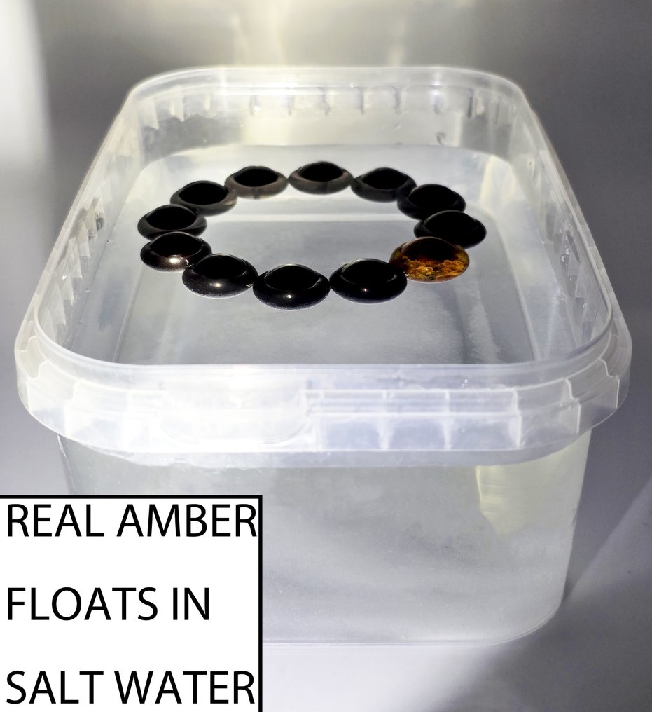 19毫米惊艳的波罗的海琥珀手链——42克——樱桃红透明——化石包裹珠 - 琥珀 #4.3