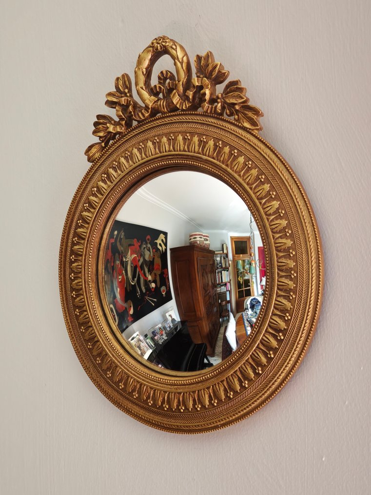 Καθρέφτης τοίχου- Μάτι της μάγισσας / Butler  - Γυαλί - Καμπυλός καθρέφτης Χρυσό Αστέρι. #1.0