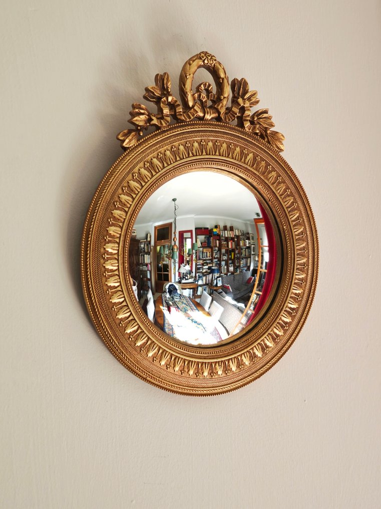 Καθρέφτης τοίχου- Μάτι της μάγισσας / Butler  - Γυαλί - Καμπυλός καθρέφτης Χρυσό Αστέρι. #1.0