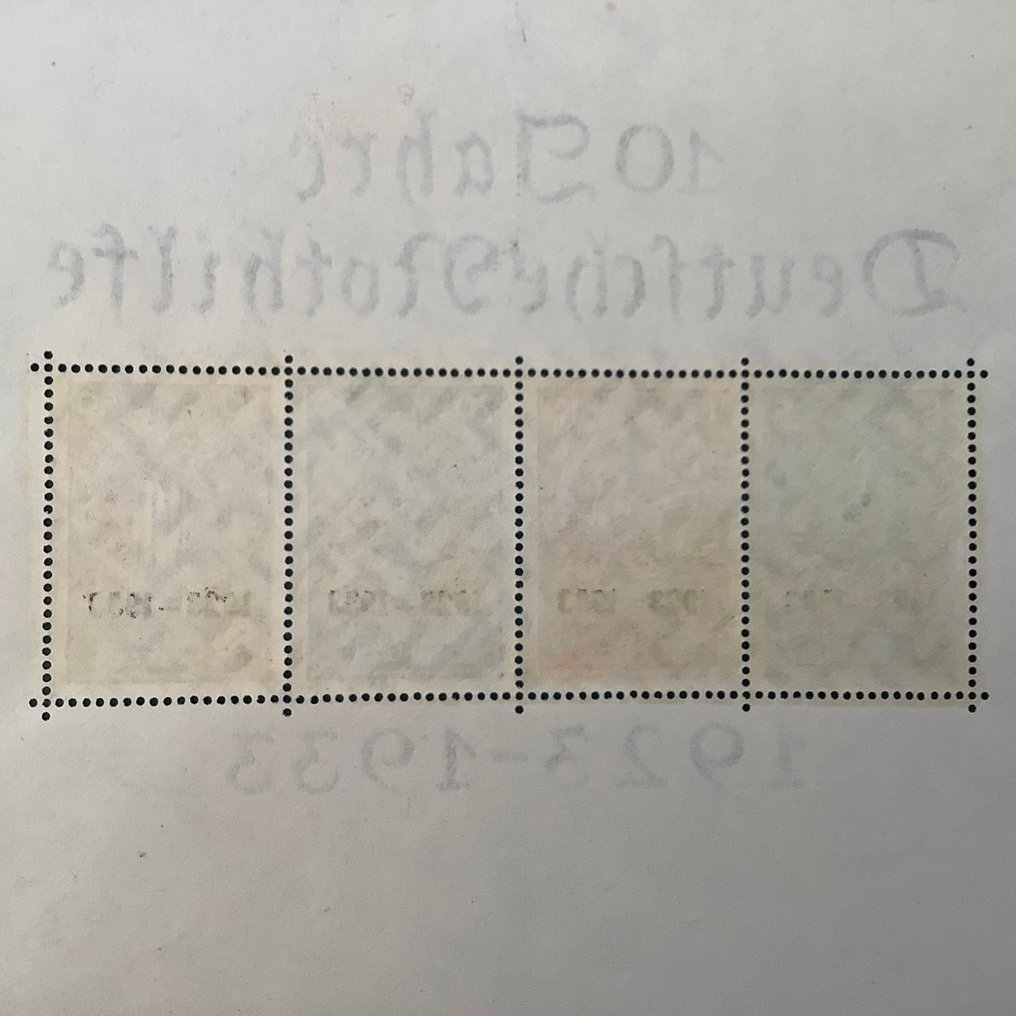 Império Alemão 1933 - Selos do bloco Nothilfe - Michel 508/511 #4.3