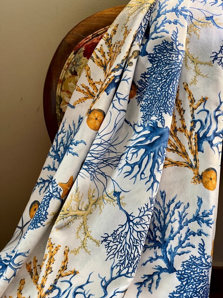 Double width, fabric with a marine coral pattern. - Textile  - 300 cm - 280 cm #4.3