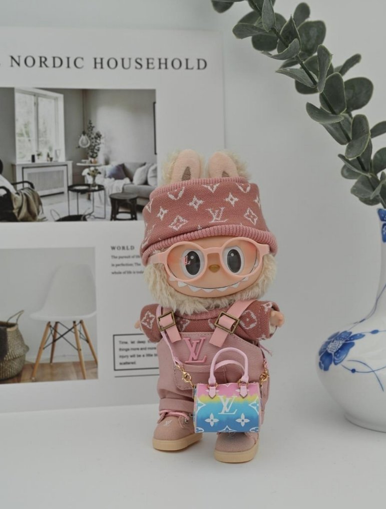 Pop Mart - Plush toy Conjunto look ropa para Labubu tonos rosas #1.0