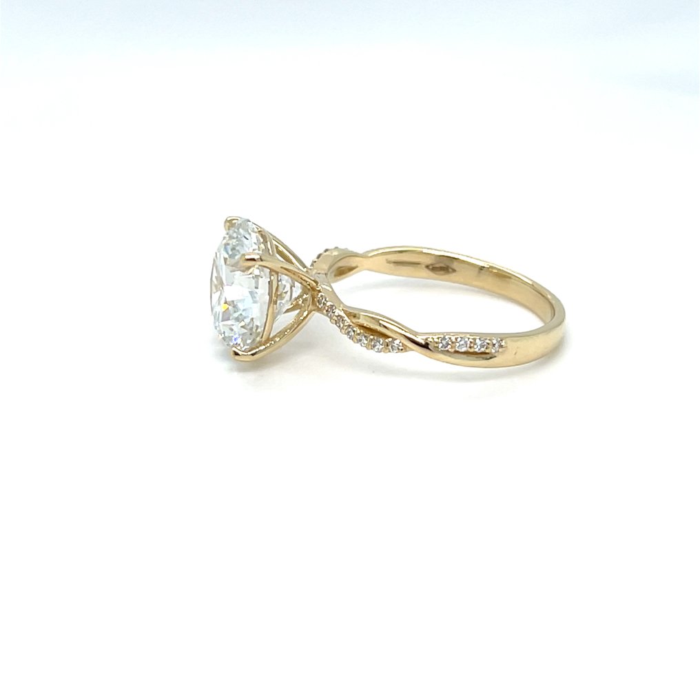 Ei pohjahintaa - Sormus - 14 kt. Keltakulta - 2.10ct. tw. Timantti (Laboratoriossa kasvatettu) - Timantti #4.3