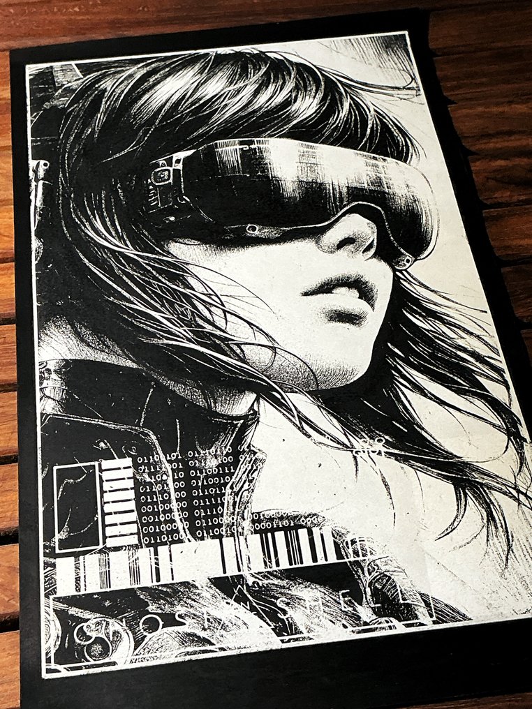 Æ (XX-XXI) - (set of 3) “Ghost in the Shell 1995” - Mixed media triptych #1.0