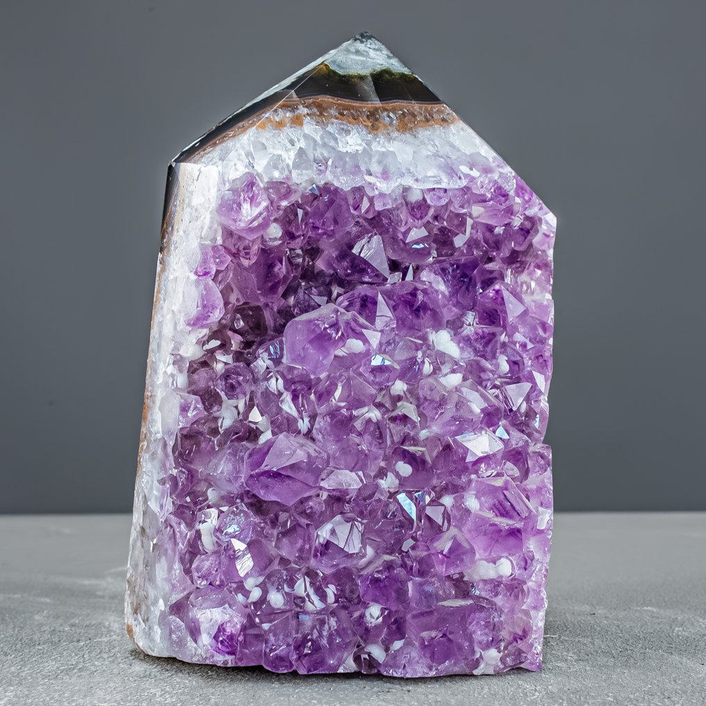 紫水晶方尖碑——完美形态的水晶能量 方尖碑- 1168.36 g #1.0