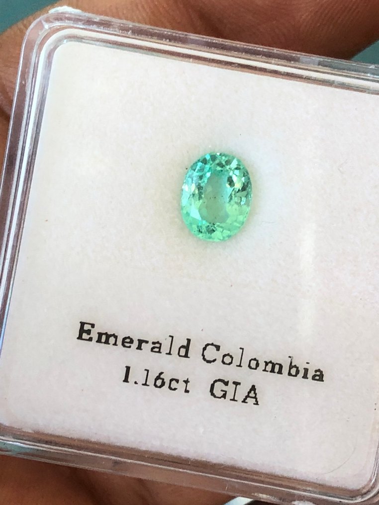 1 pcs Zöld Smaragd - 1.16 ct - Amerikai Gemmológiai Intézet (GIA) - Nincs tartalék #3.2
