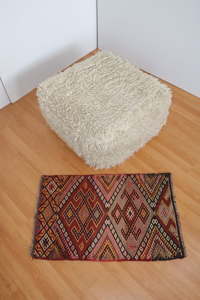 1 kelim+1 puff cases - Kelim - 60 cm - 60 cm #1.0