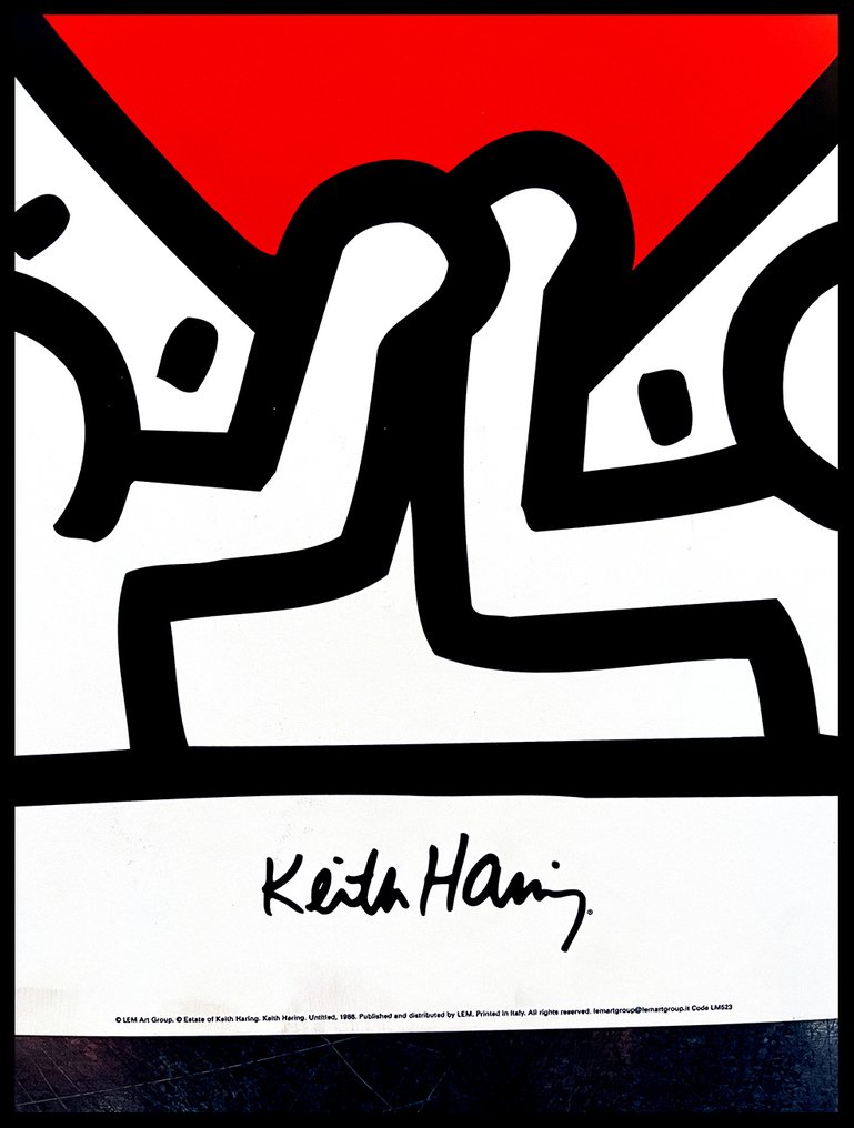 Keith Haring - Manifesto, Poster Arte 'Haring - Untitled 1986 (Cuore Sollevato)' #4.3