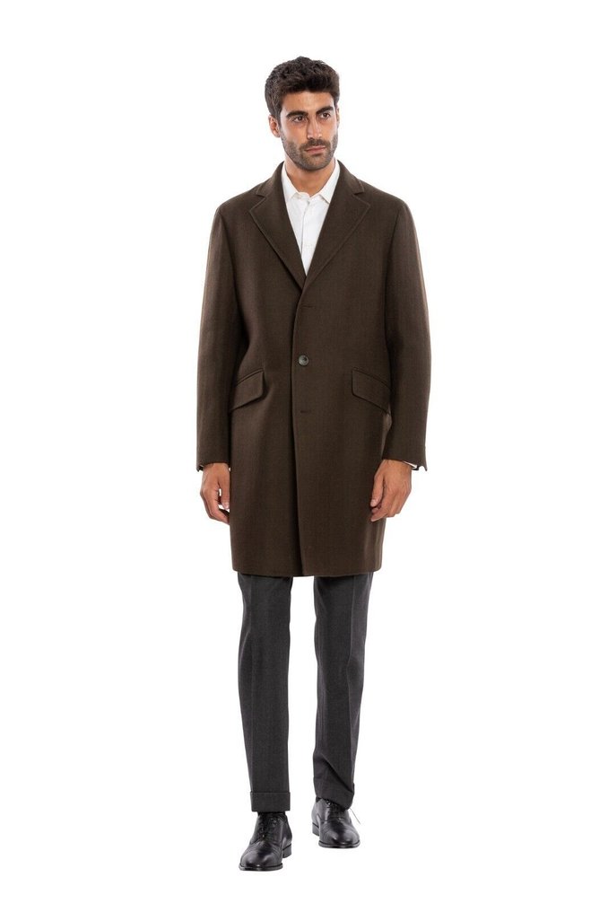 RRP 2150€ BOGLIOLI MILANO Dark Brown Long Coat Herringbone SOLARO Wool - 48 IT - 外套 - 带标签的新品 #1.0