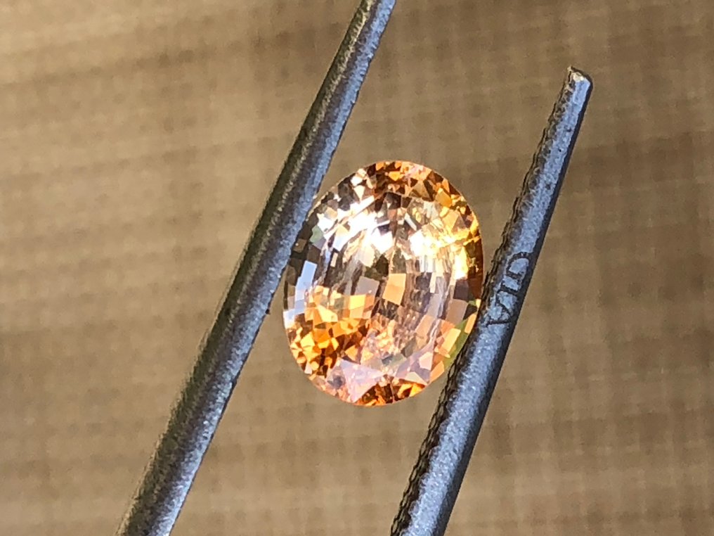 1 pcs 橙色 蓝宝石 - 1.20 ct - 美国宝石研究院(GIA) #4.3