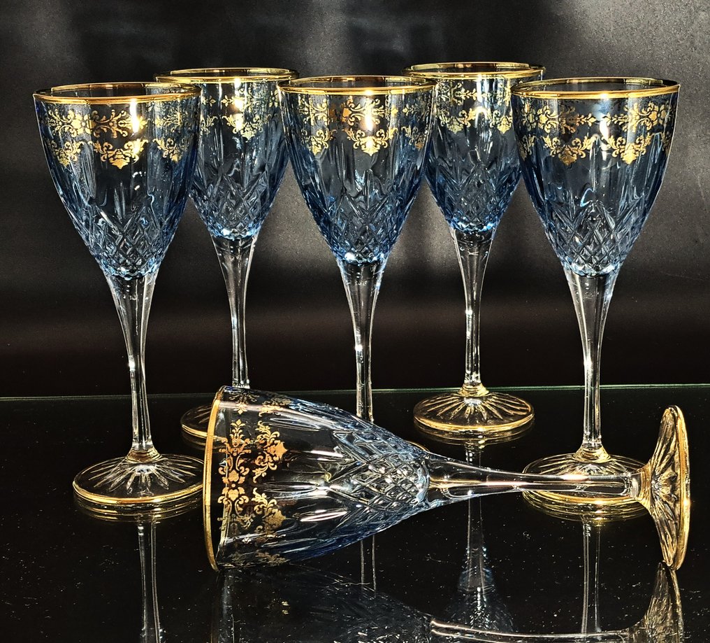 Artemisia - 葡萄酒杯 - 水晶, oro 24kt - 六个酒杯套装 #1.0