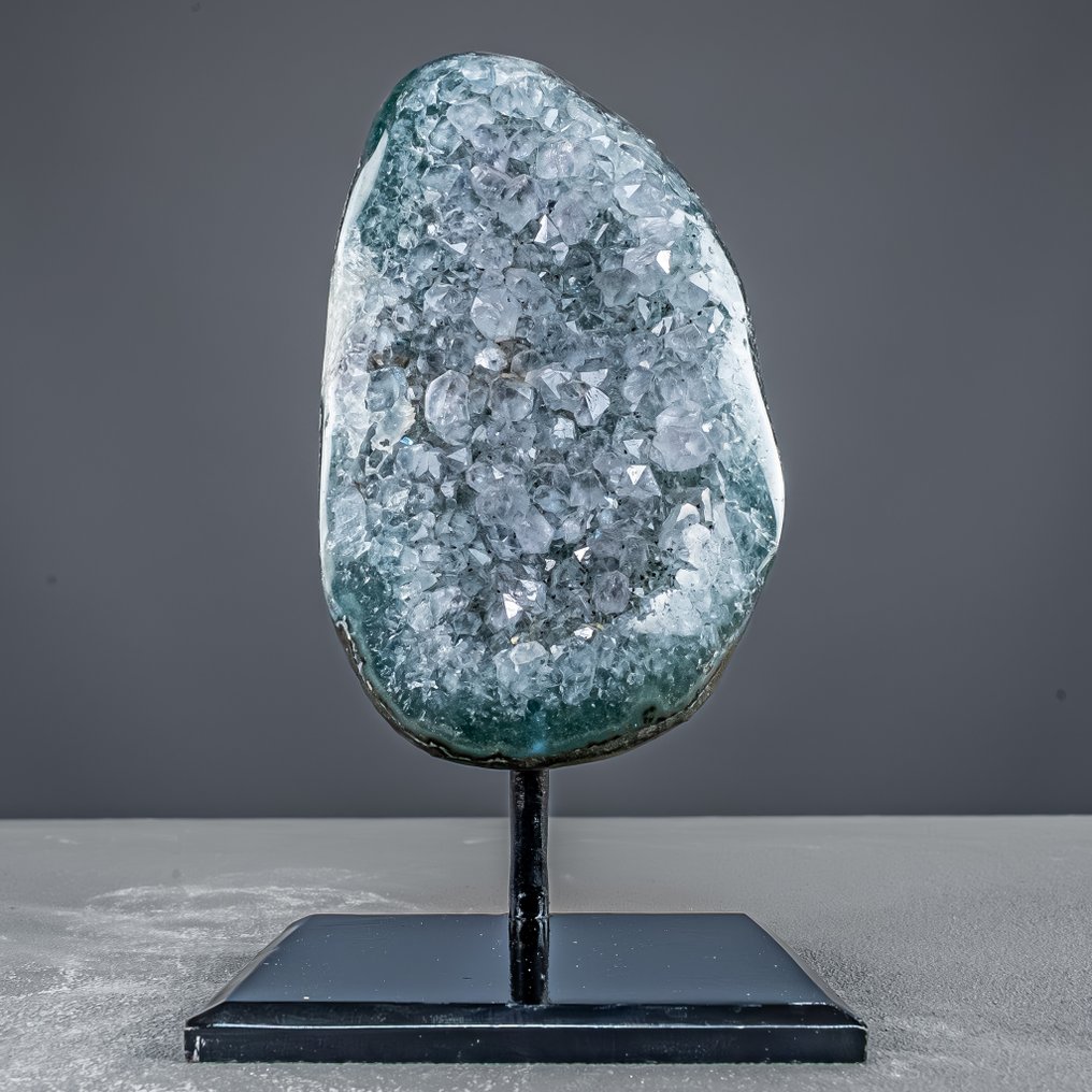 Μοναδικός Πράσινος Αμέθυστος με Πρασιολίτη σε βάση Uruguay- 1660.99 g #1.0