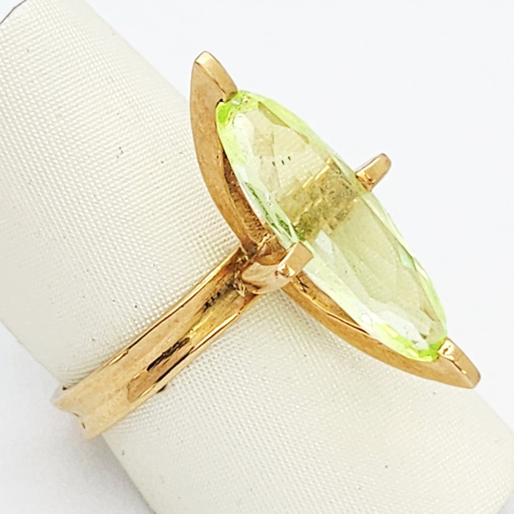 Anello - 18 carati Oro giallo -  3.70ct. tw. Berillo #1.0