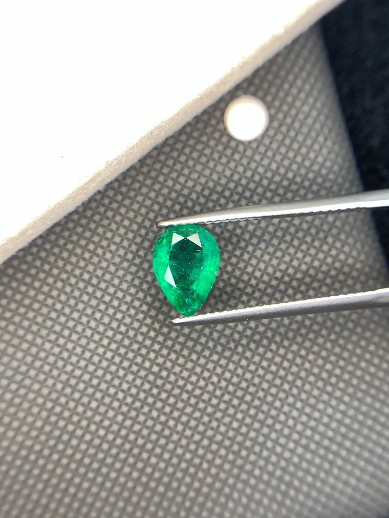 Zonder minimumprijs - 1 pcs Groen Smaragd - 1.29 ct - International Gemological Institute (IGI) #1.0