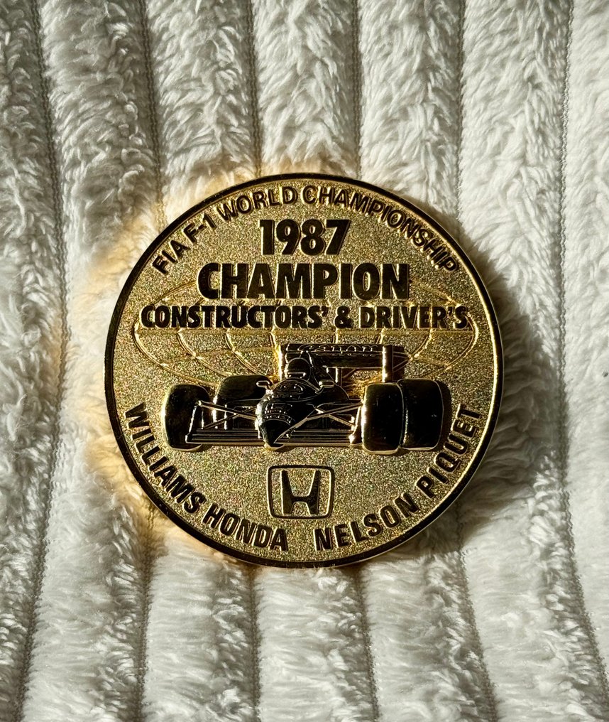 1987 F1 World Championship Constructor's Winner Medal