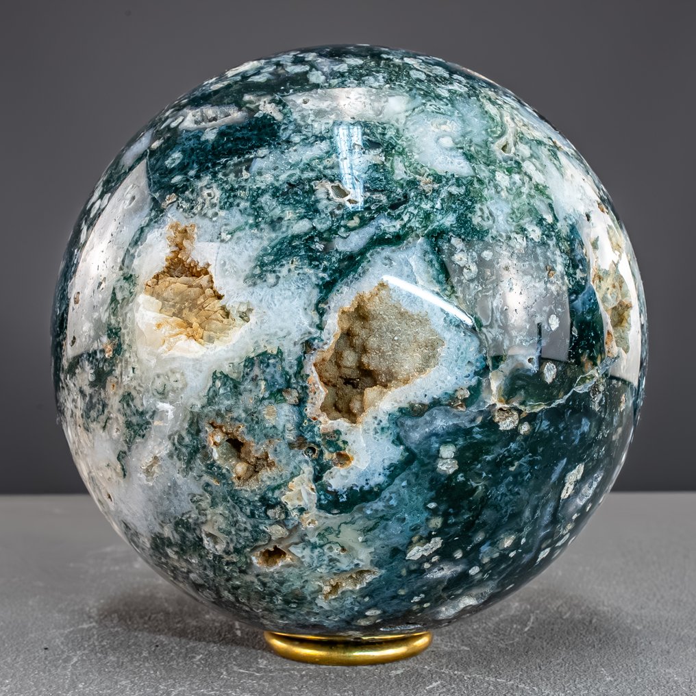 Μούσαχατ-σφαίρα με Druse – πνεύματα της φύσης σε μορφή κρυστάλλου. Σφαίρα- 3981.12 g #3.2