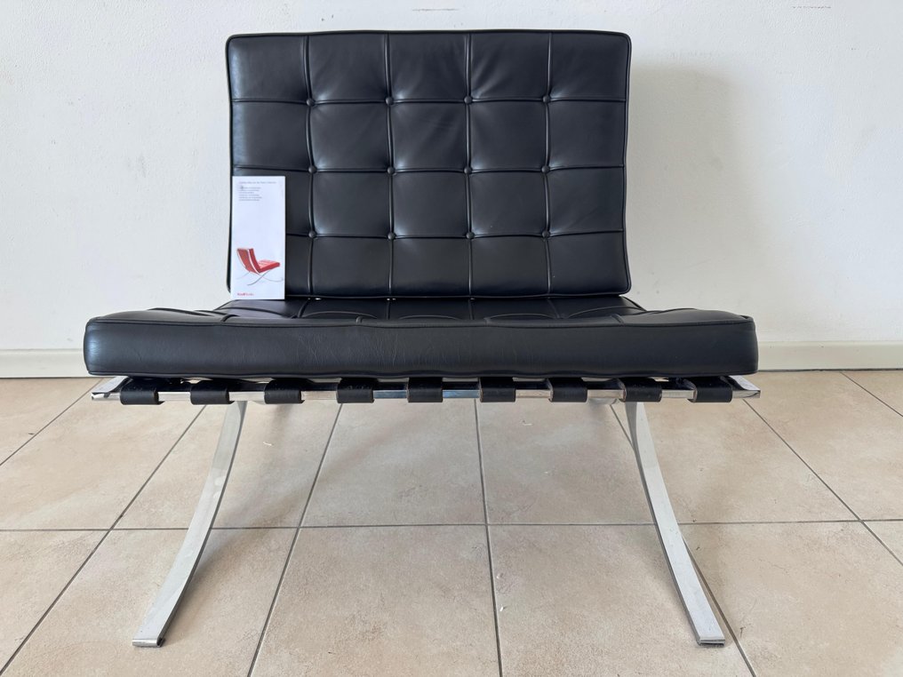 Knoll - Ludwig Mies van der Rohe - Armchair - Barcelona chair - Leather, Steel - Black #2.1