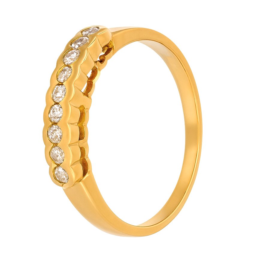 Δαχτυλίδι - 18 καράτια Κίτρινο χρυσό -  0.18ct. tw. Διαμάντι (Φυσικό)  #1.0