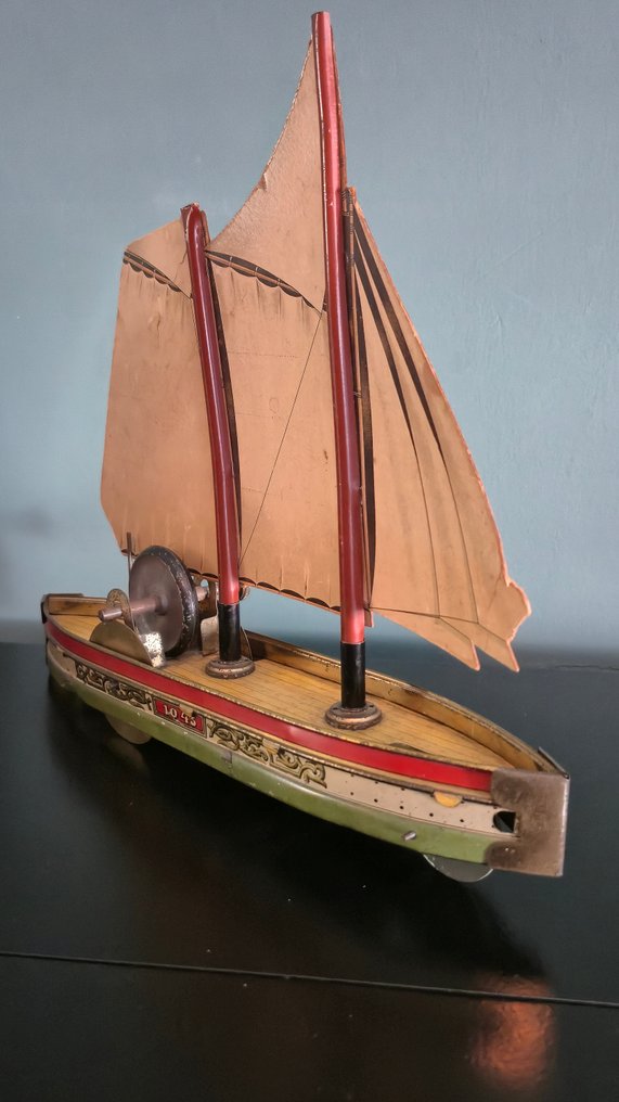 Hess - Τσίγκινο παιχνίδι - Extra Rare Sailing Ship, Flywheel Drive - 1920-1930 - Γερμανία #2.1