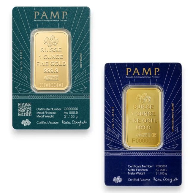 1 Troy Ounce - Ouro - 1 oz 9999 Gold Bar PAMP Suisse Lady of Liberty (In Assay) - Selado e com certificado #1.0