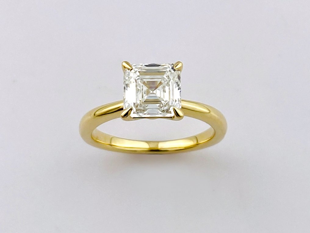 Sormus - 14 kt. Keltakulta - 2.07ct. tw. Timantti (Laboratoriossa kasvatettu) #1.0