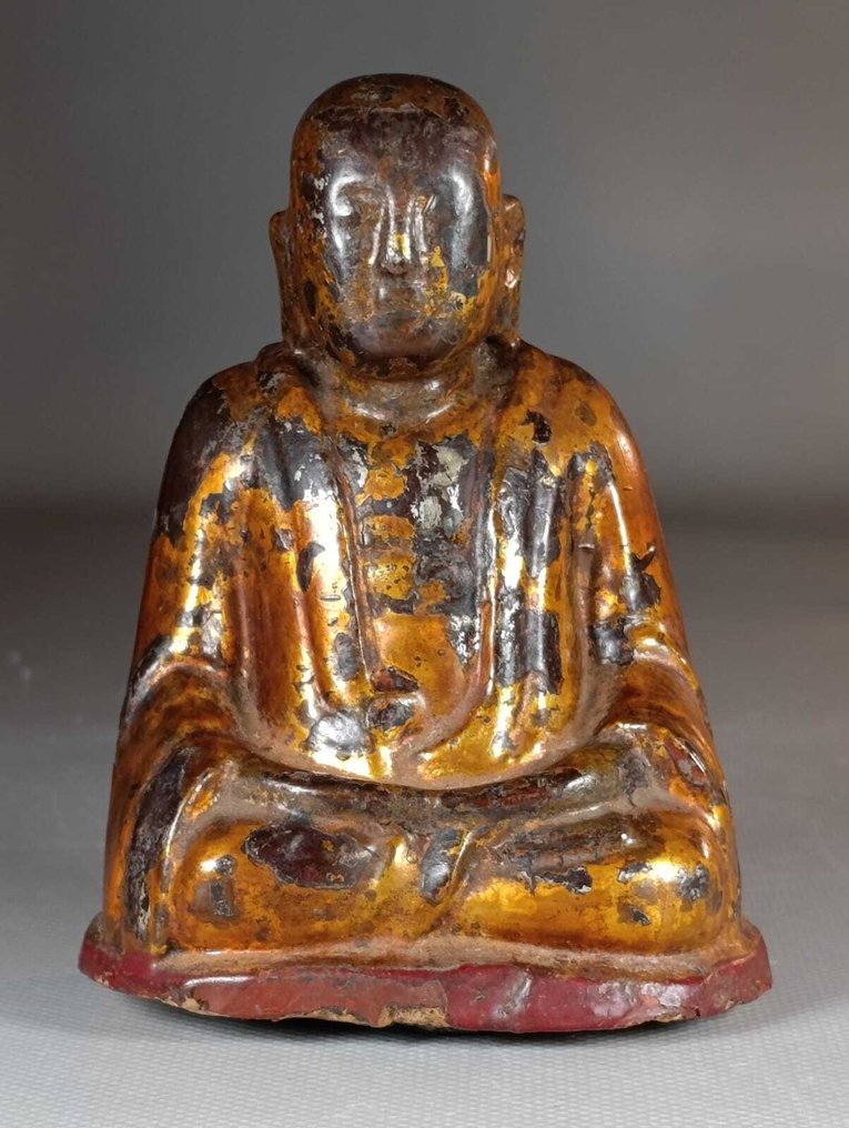 Sculpture de Bouddha XIXe - Bois - Vietnam #1.0