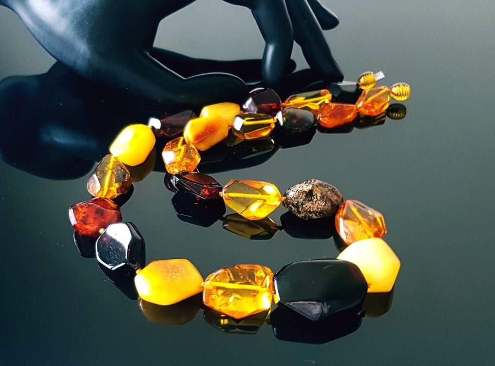 Amber 复古极其罕见的天然波罗的海琥珀项链- 39 g #3.2