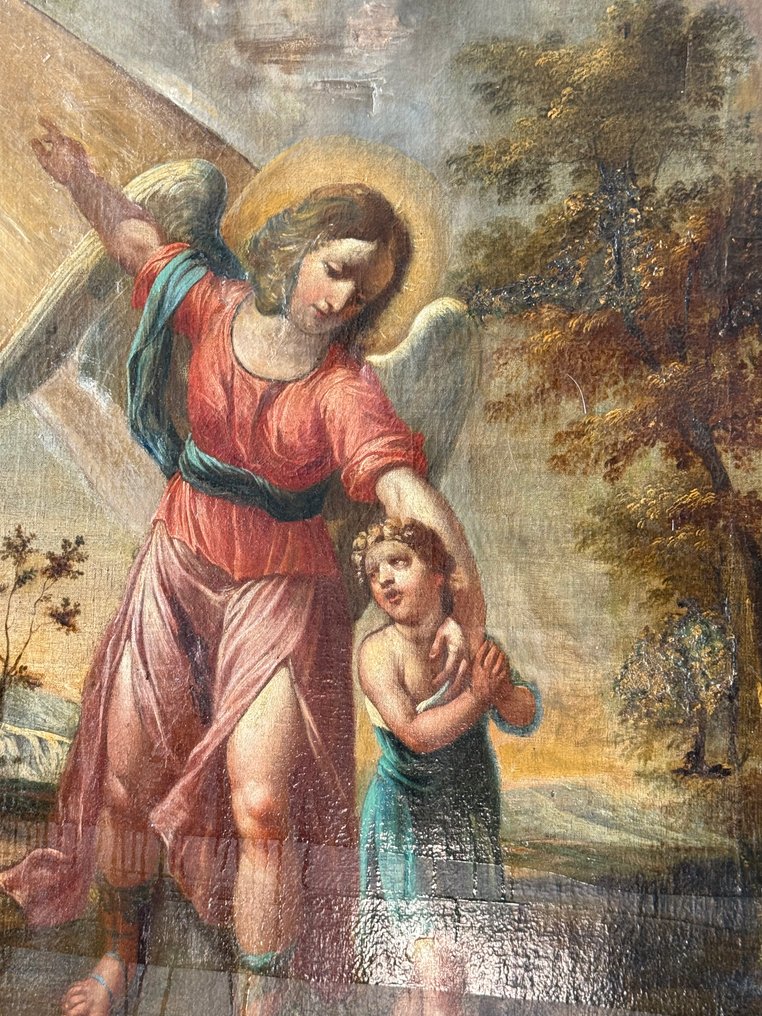 Ukendt kunstner - Tobias en de engel Rafaël (XVIII)  - NO RESERVE #1.0