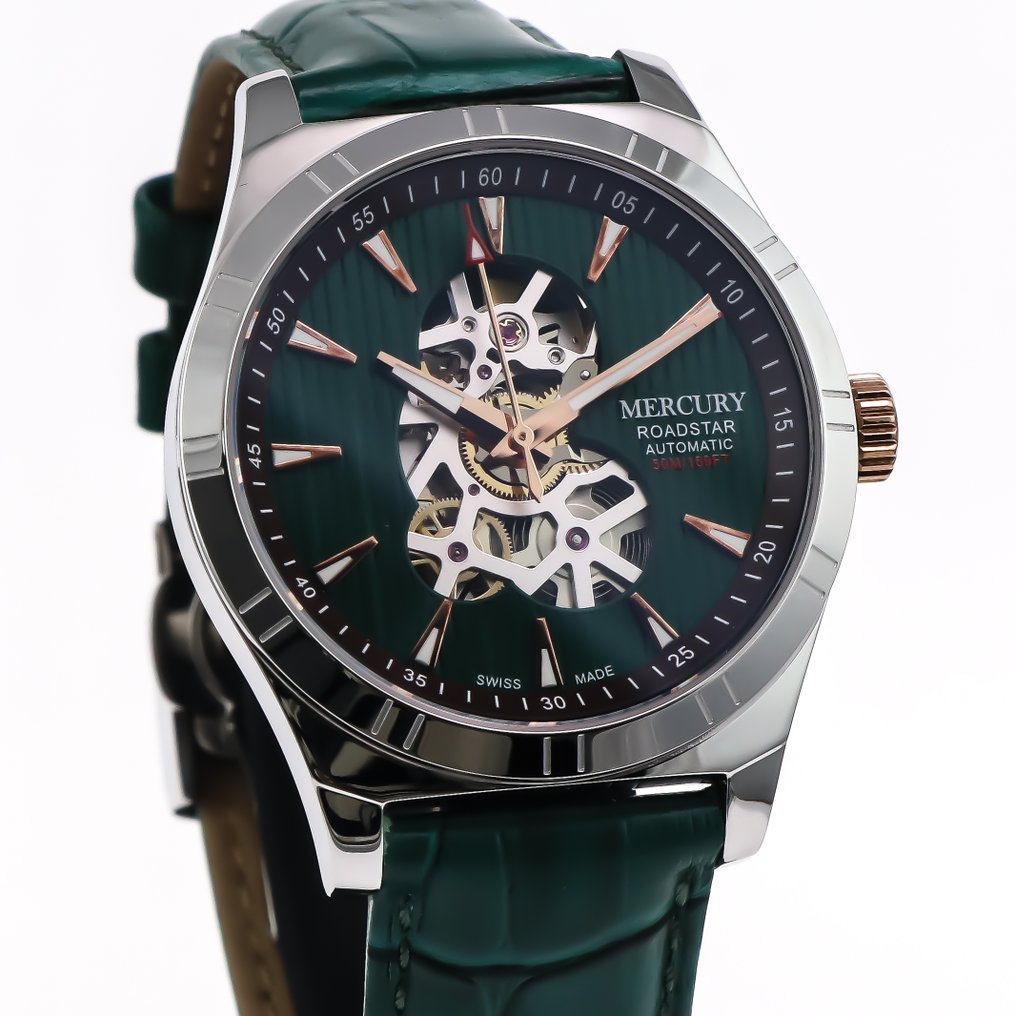 Mercury - Roadstar Skeleton Automatic Swiss Watch - MEA493SK-SRL-12 - χωρίς τιμή ασφαλείας - Άνδρες - 2020+ #1.0