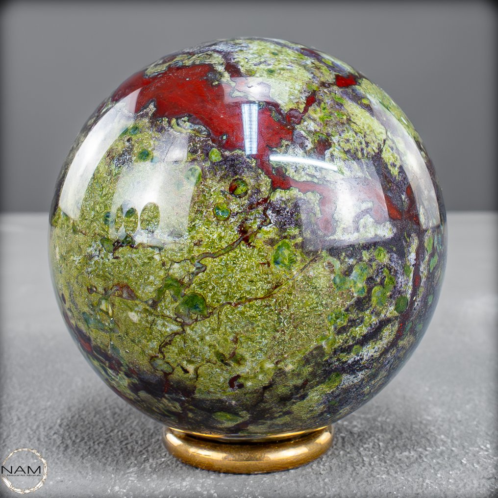 Drachenblut-Jaspis pallo – Voiman ja elinvoiman pallo.- 438.34 g #1.0