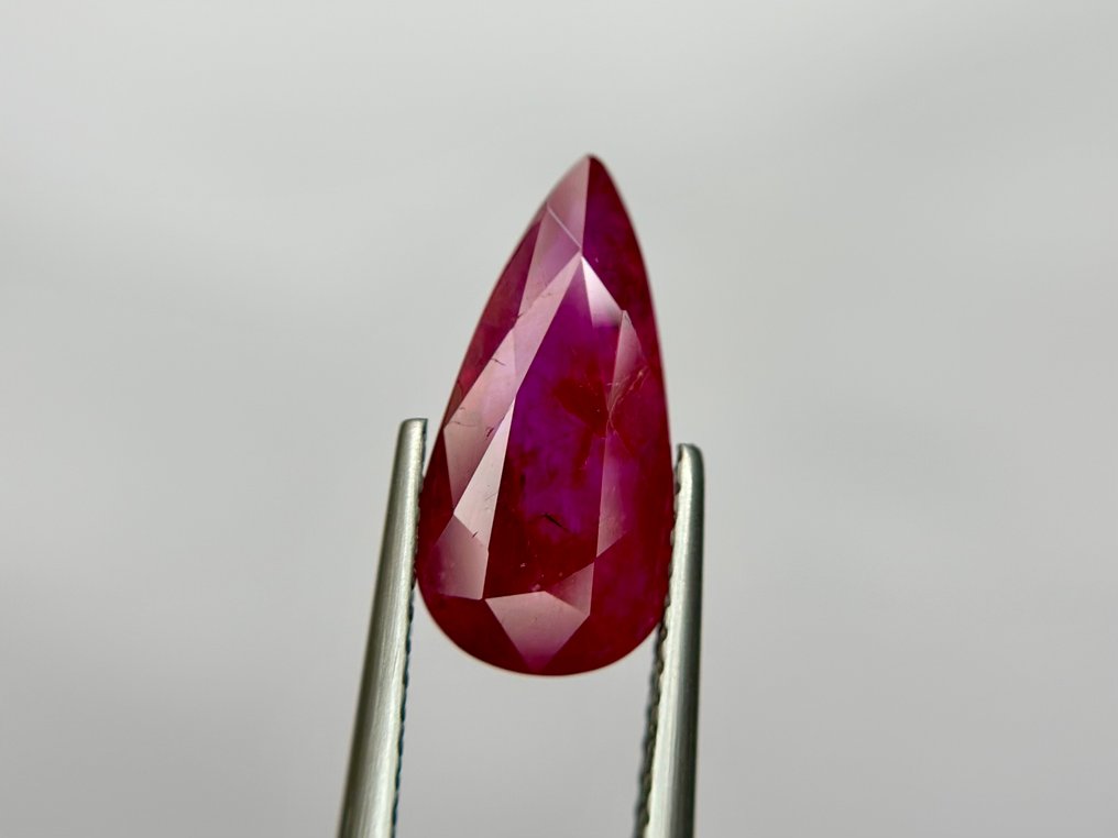 沒有保留價 - 1 pcs  紅色 紅寶石  - 3.19 ct - Lotus Gemology - 强烈的无热红宝石 #1.0